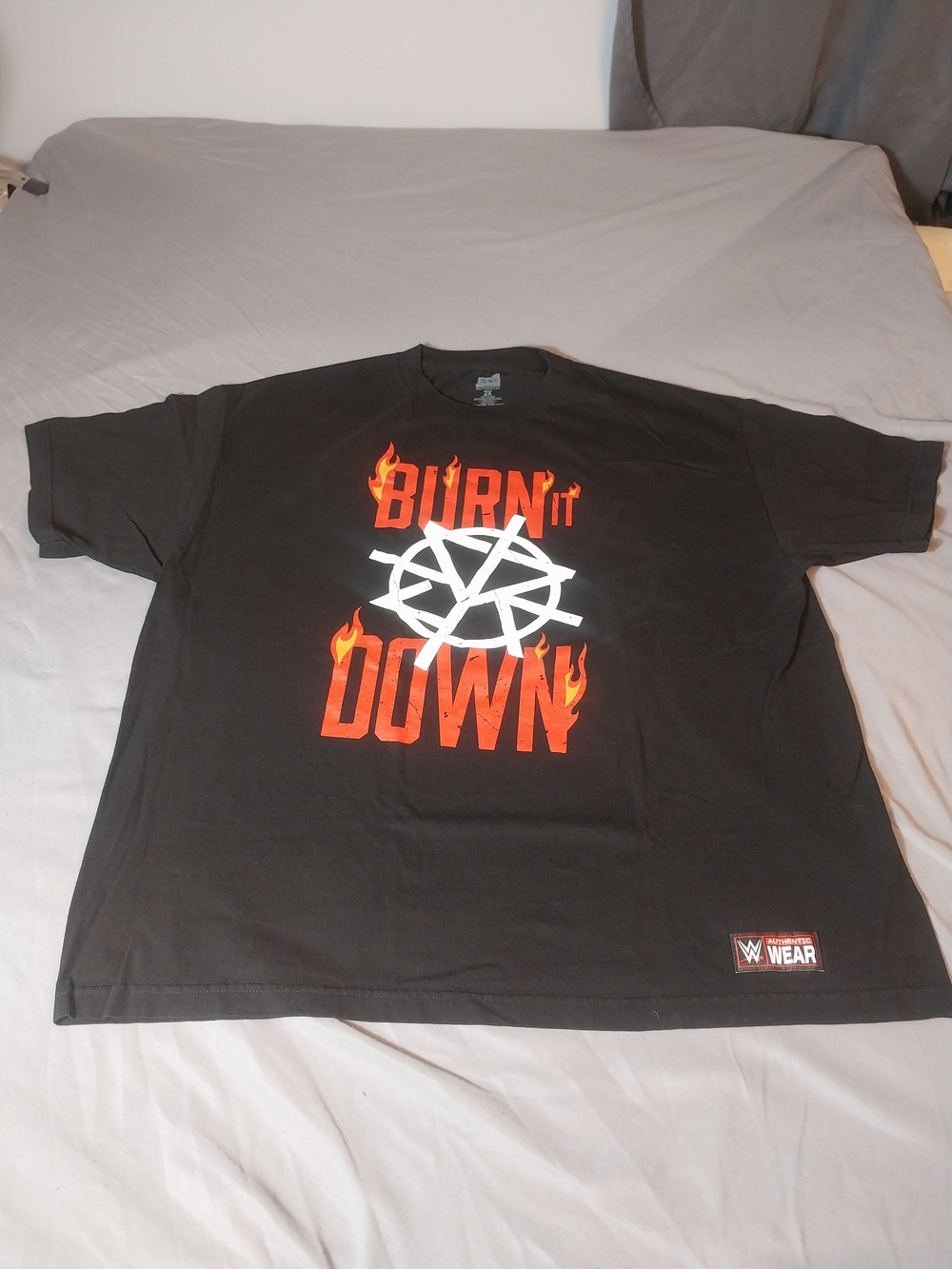 WWE Authentic Seth Rollins "Burn It Down" Graphic T-Shirt #436